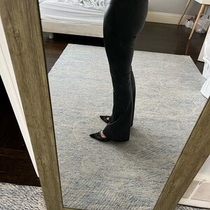SPANX Black Faux Leather Boot Cut Pants